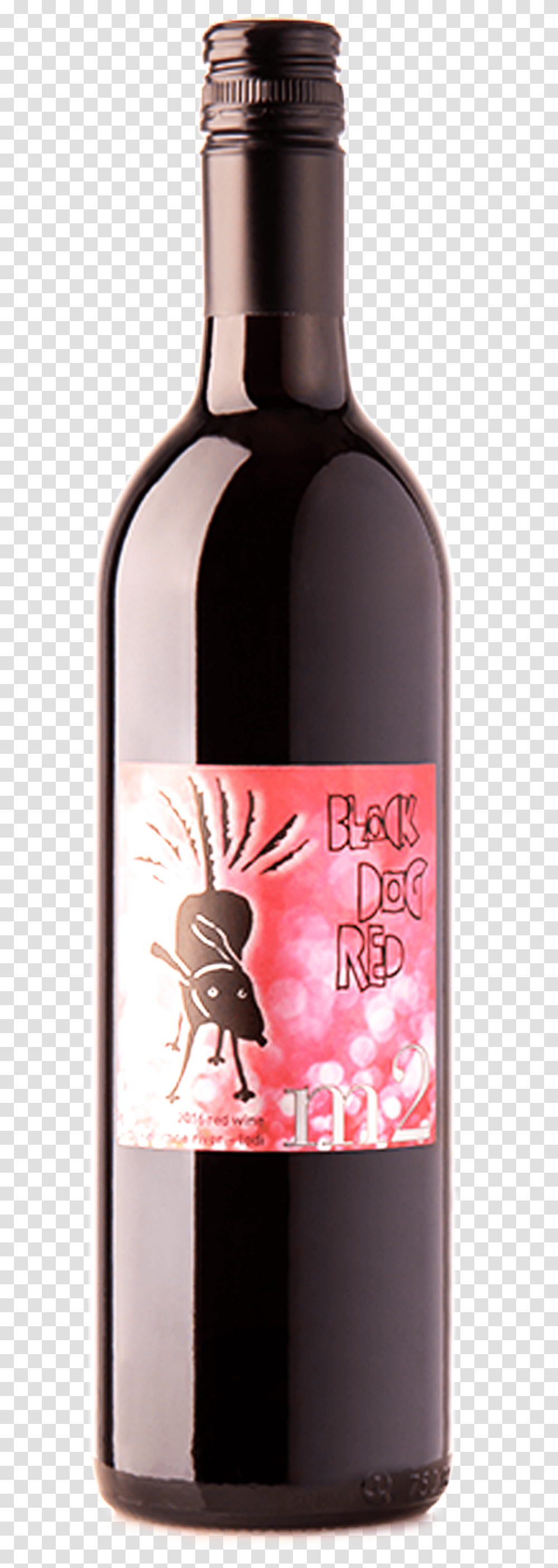 2016 Black Dog Red Glass Bottle, Alcohol, Beverage, Drink, Sake Transparent Png