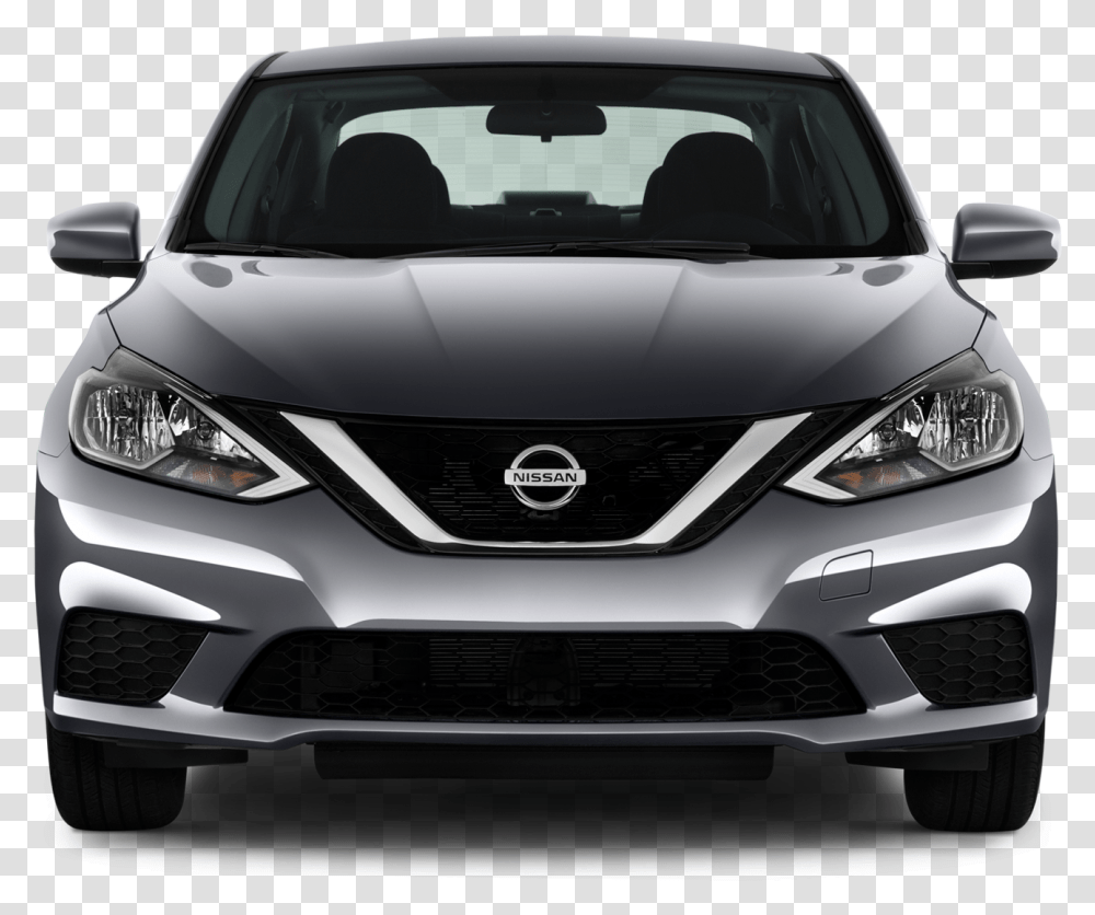 2016 Nissan Sentra S Cvt Sedan Front View 2017 Nissan Sentra Front, Car, Vehicle, Transportation, Windshield Transparent Png