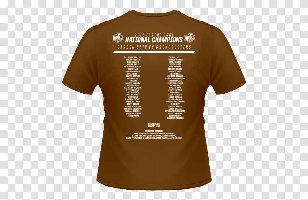 2016 Njcaa El Toro Bowl National Champions Brown T Shirt Drudkh Forgotten Legends Shirt, Apparel, T-Shirt Transparent Png