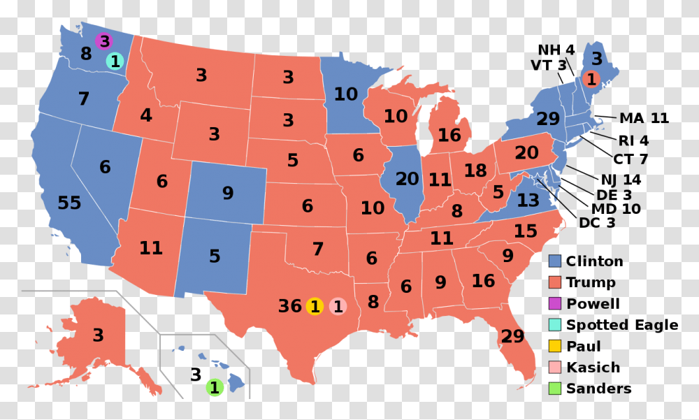 2016 Presidential Election, Map, Diagram, Poster, Advertisement Transparent Png