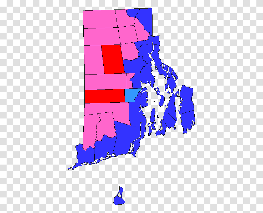 2016 Rhode Island Results By Town Rhode Island, Map, Diagram, Plot, Outdoors Transparent Png