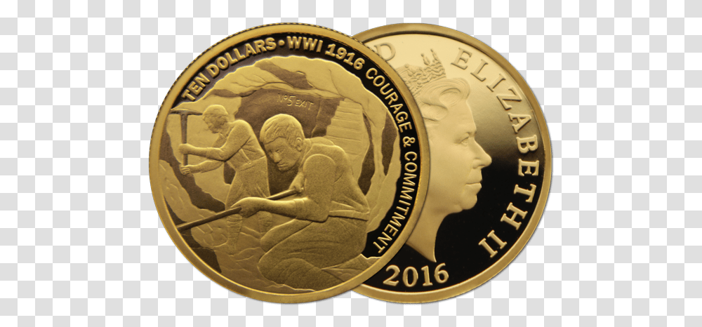 2016 Ww1 Gold Coin Novinki Numizmatiki, Person, Human, Money, Nickel Transparent Png