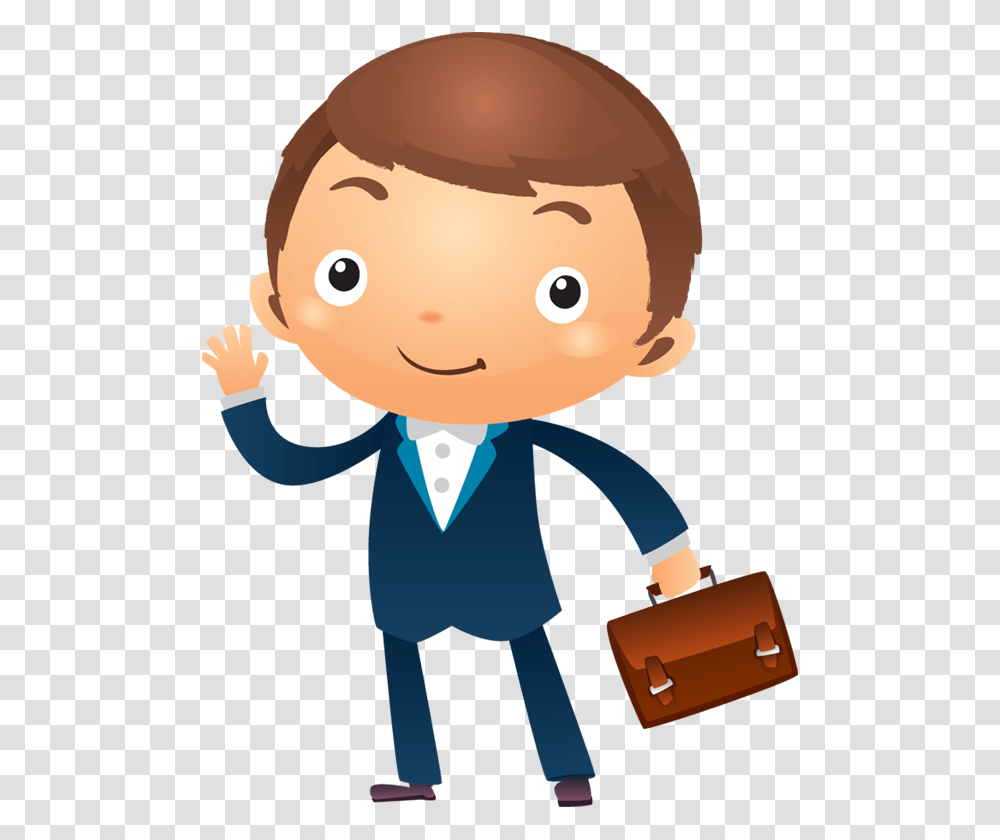 Business Cartoon Person Thinking, Toy, Human, Label Transparent Png