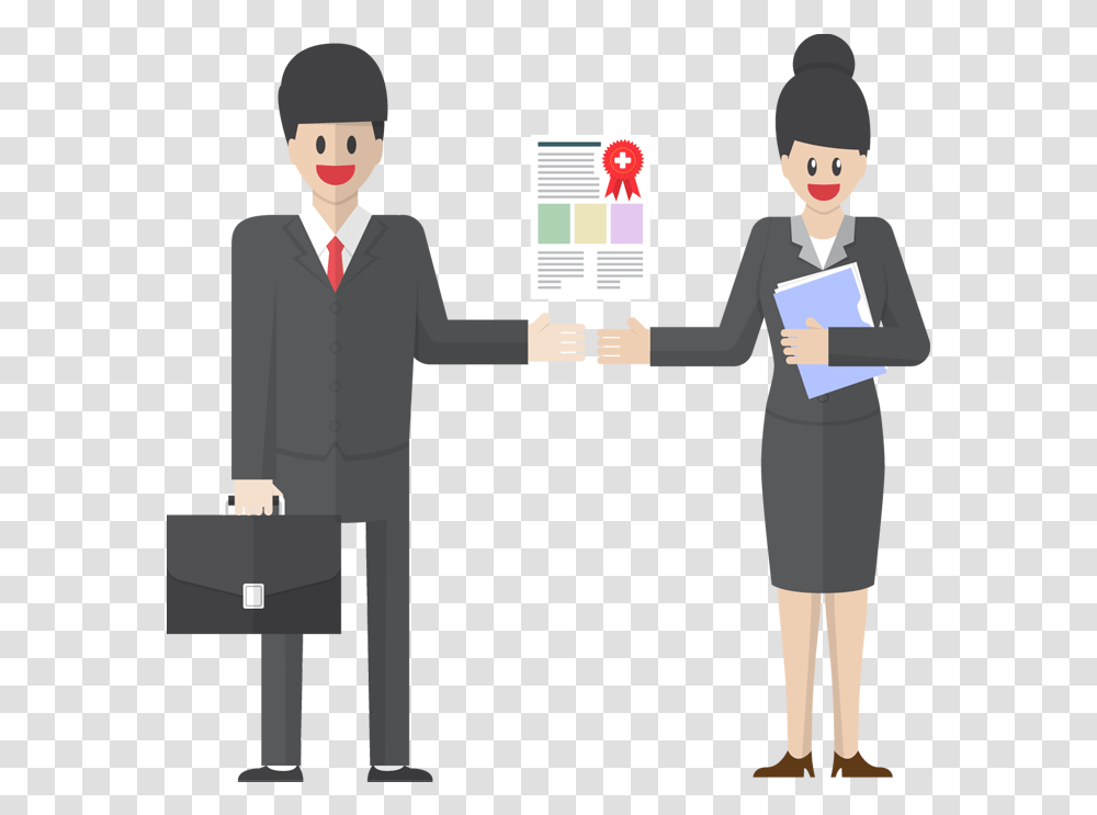 Business Businessman And Woman, Person, Standing, Word, Interview Transparent Png