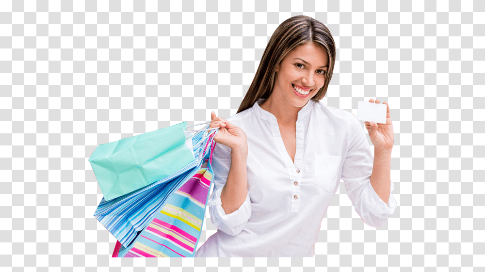 Sh005 Woman Shopping With Credit Card, Person, Human, Apparel Transparent Png