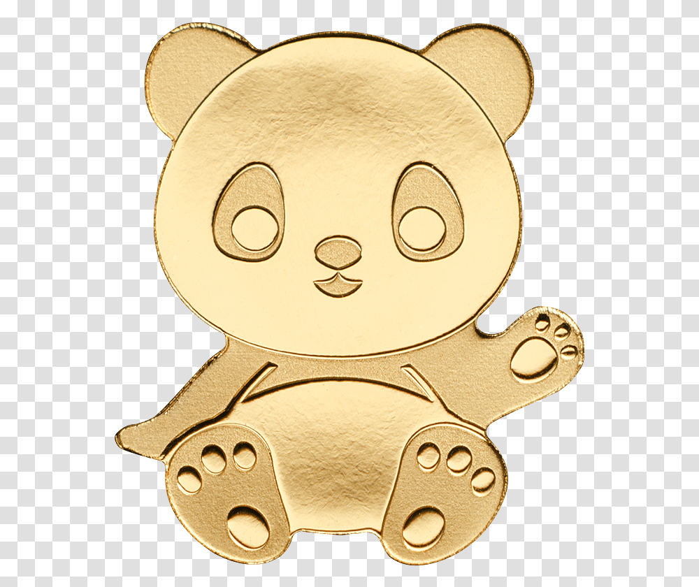 2017 05 Gram Palau Little Panda 9999 Gold Coin Panda Gold, Trophy, Gold Medal Transparent Png