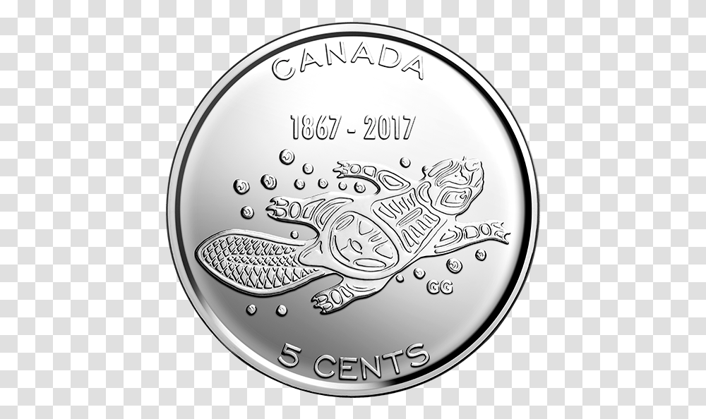 2017 40 X 5 Cent Nickel Original Bank Roll Canada 5 Cents 2017, Coin, Money, Disk, Dime Transparent Png