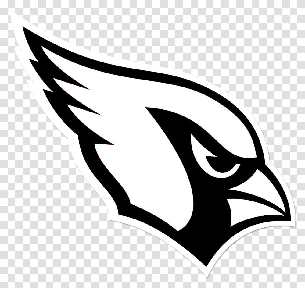2017 Arizona Cardinals Season Nfl Philadelphia Eagles Arizona Cardinals Logo Black And White, Stencil, Bird, Animal Transparent Png