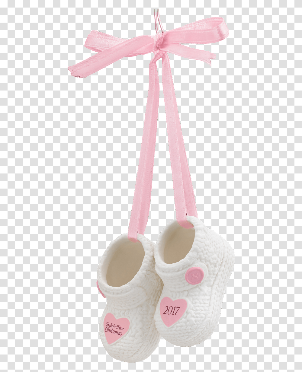 2017 Baby's First Christmas Girl Porcelain Booties Baby Girl Booties, Bag, Cross, Handbag Transparent Png
