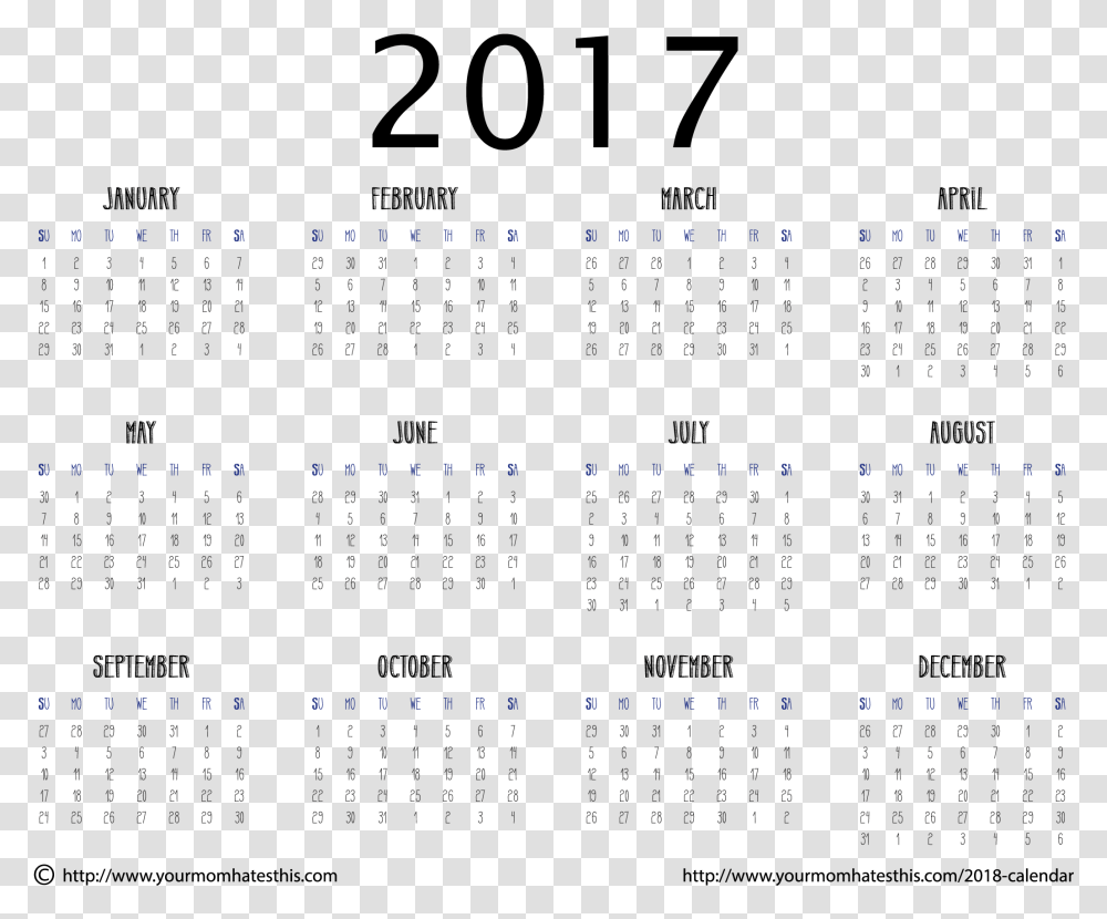2017 Calendar Download 20 Let Transparent Png