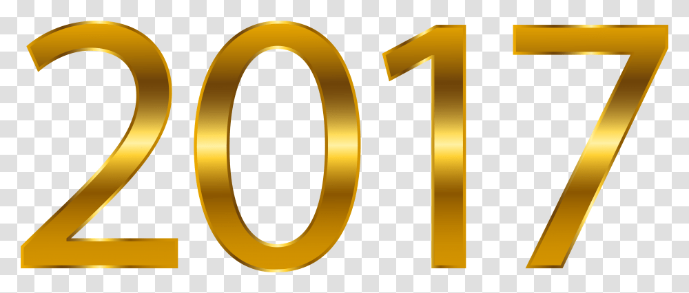 2017 Gold Clip Art 2017 2017 Gold, Number Transparent Png