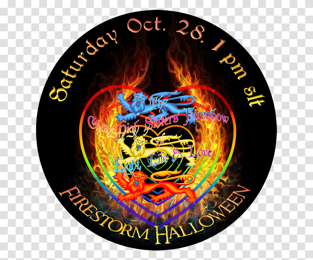 2017 Halloween Party Firestorm Viewer - The Circle, Text, Light, Graphics, Neon Transparent Png