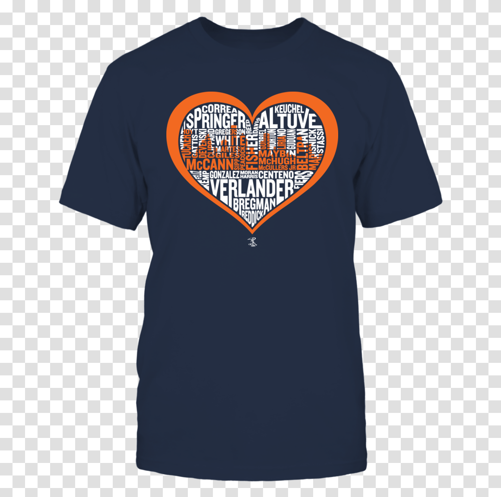 2017 Houston Heart Skyline Team Roster Front Picture Shirt, Apparel, T-Shirt, Sleeve Transparent Png