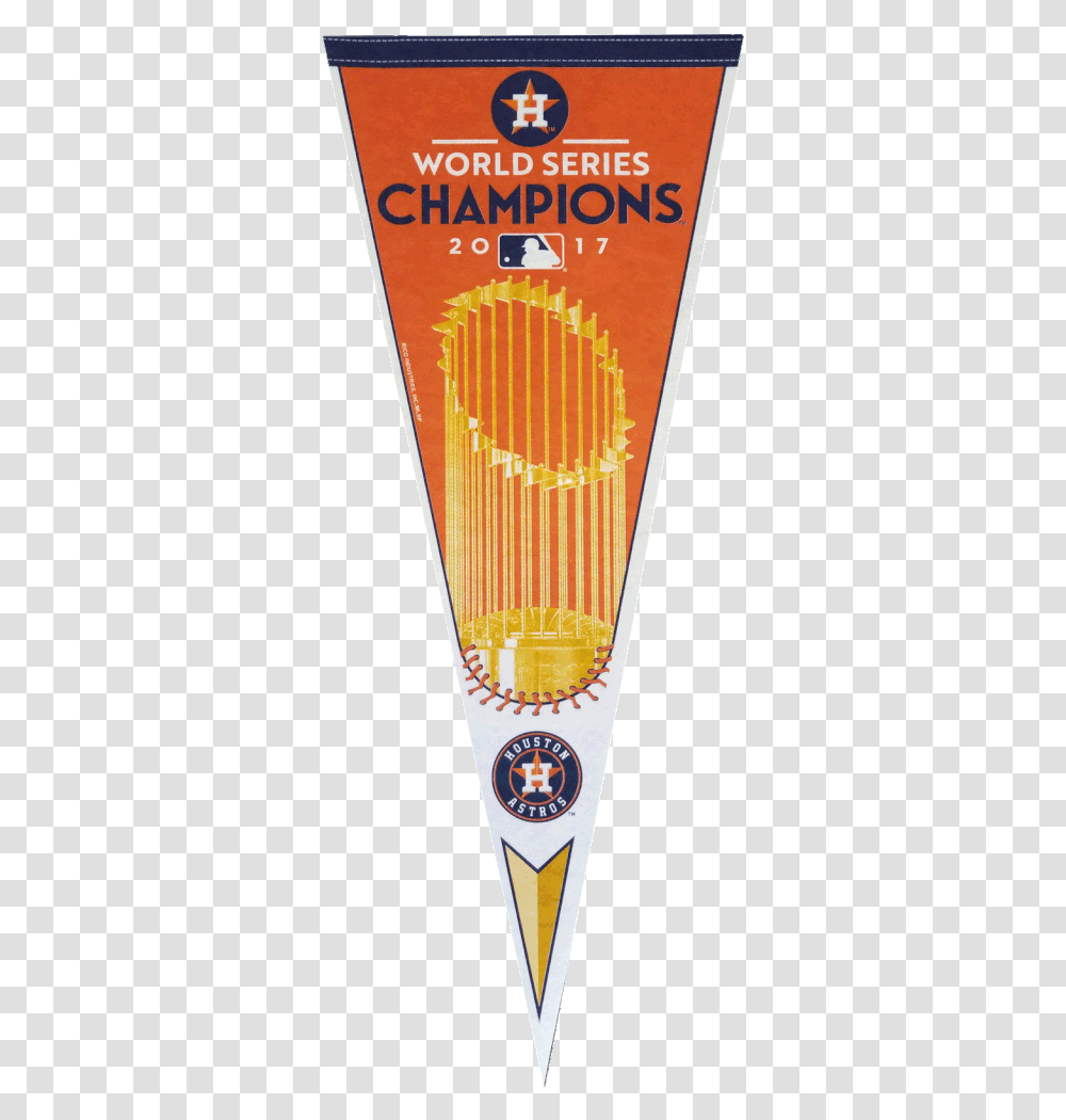 2017 Mlb World Series Champions Houston Astros Pennant 12 X 30 Rico Houston Astros, Logo, Symbol, Text, Label Transparent Png