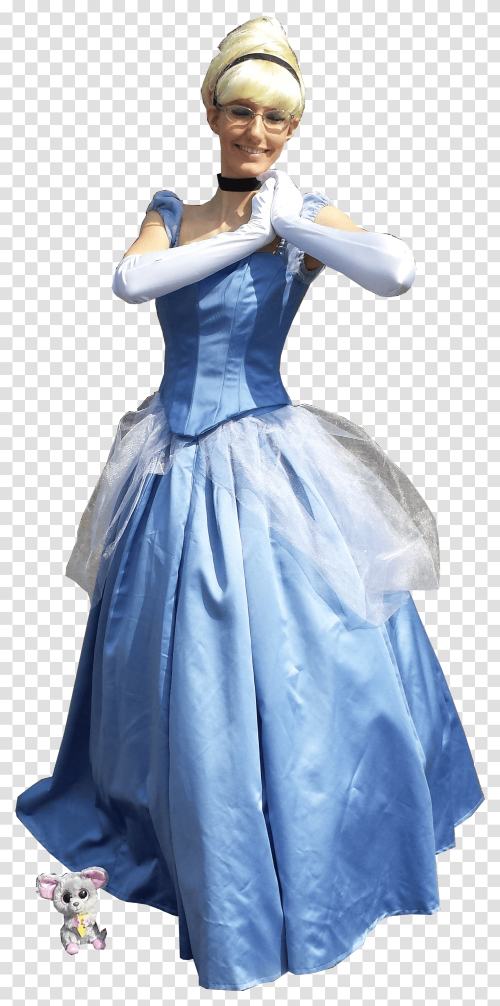 2017 Time Travel Costumes Cinderella Gown Dress Costume Princess Cosplay, Apparel, Person, Evening Dress Transparent Png