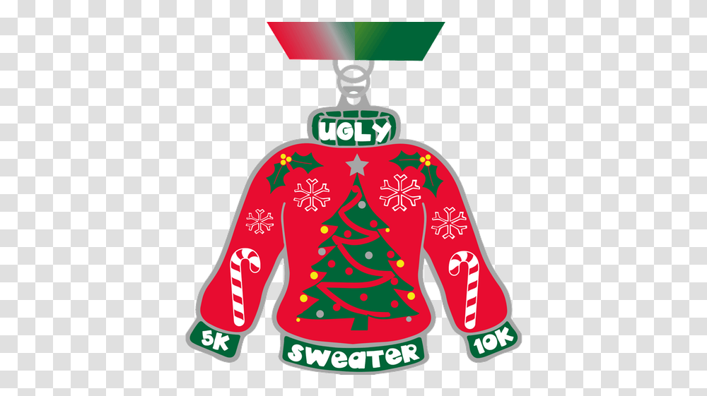 2017 Ugly Sweater 5k And 10k Ugly Christmas Sweater Clipart Background, Ornament, Tree, Plant, Label Transparent Png