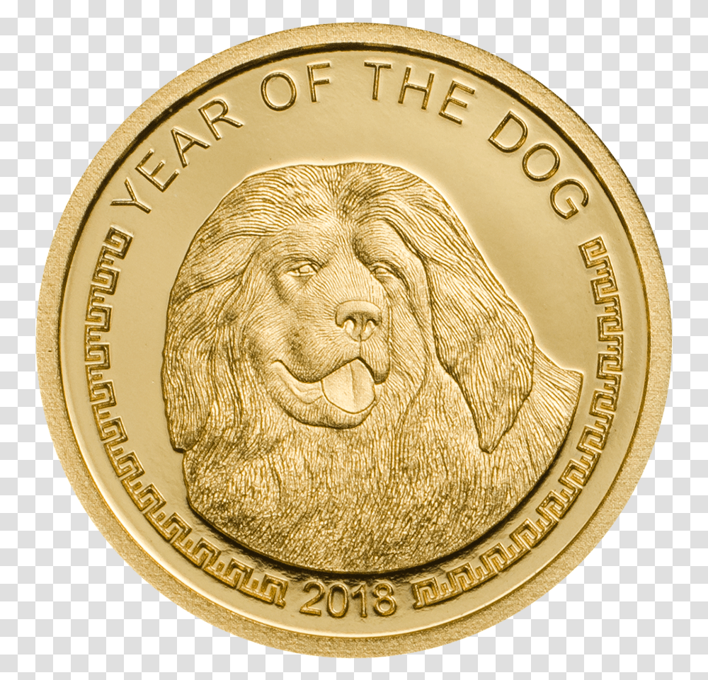 2018 05 Gram Mongolia Year Of The Dog 9999 Gold Coin Lpm 1850 20 Dollar Gold Coin, Money, Rug Transparent Png