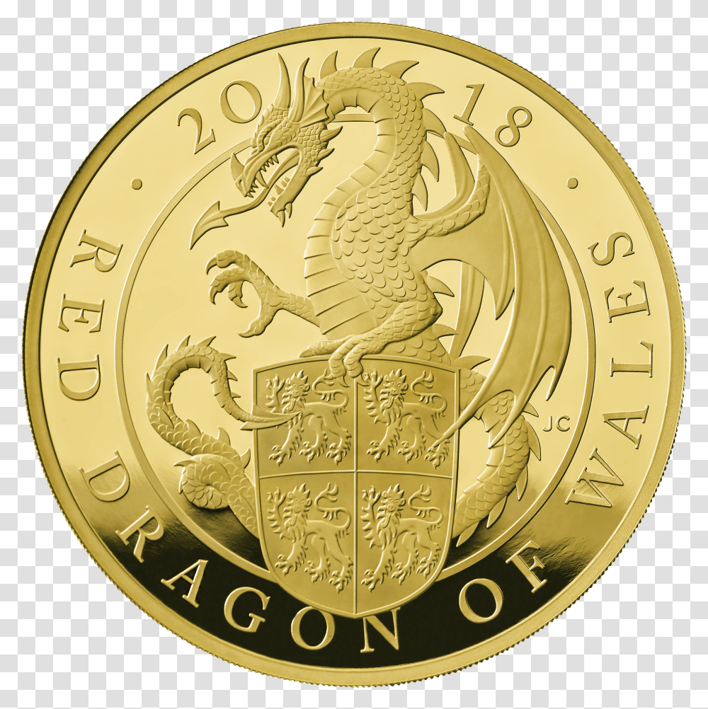 2018 1 Kg Britain Queen's Beasts 1 Kg Gold Coin Queens Beast Transparent Png