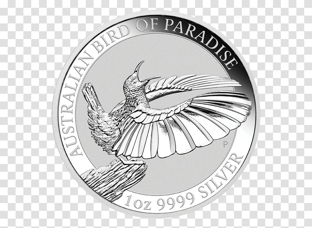2018 1 Oz Australia Bird Of Paradise Australian Bird Of Paradise Coin, Money, Nickel, Animal Transparent Png