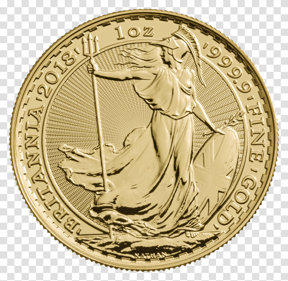 2018 1 Oz Great Britain Britannia Britannia 1oz Gold Coin Transparent Png