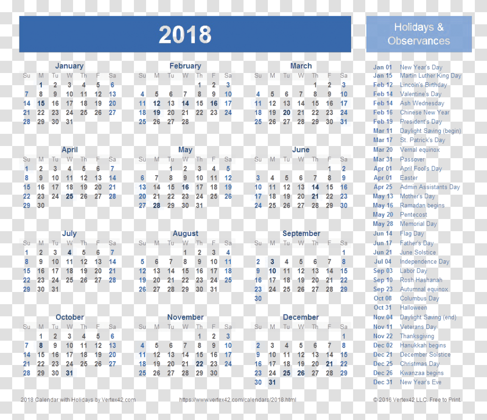 2018 Calendar Background Calendar, Screen Transparent Png