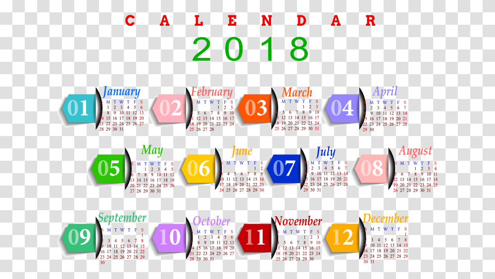 2018 Calendar Cute Printable, Scoreboard, Alphabet, Pac Man Transparent Png