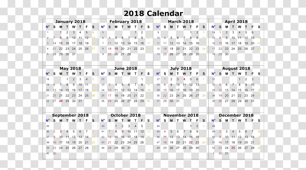 2018 Calendar Hd Quality Calendar, Collage, Poster, Advertisement Transparent Png