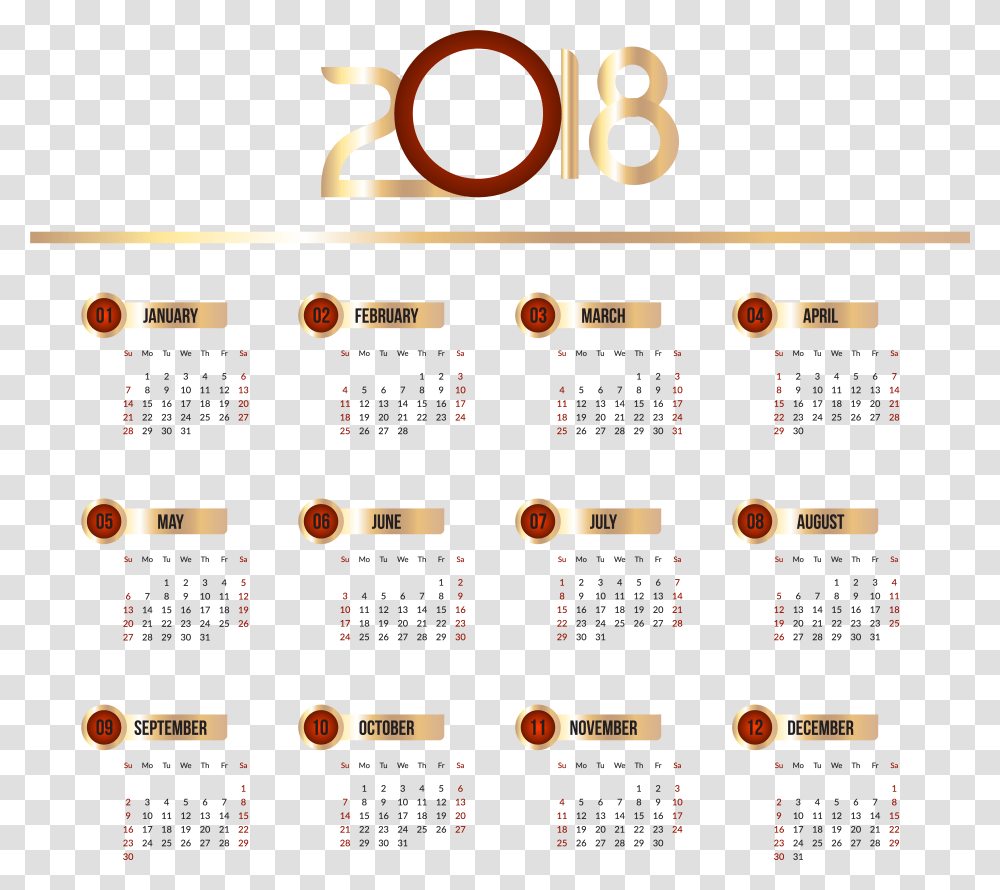 2018 Calendar, Scoreboard, Number Transparent Png