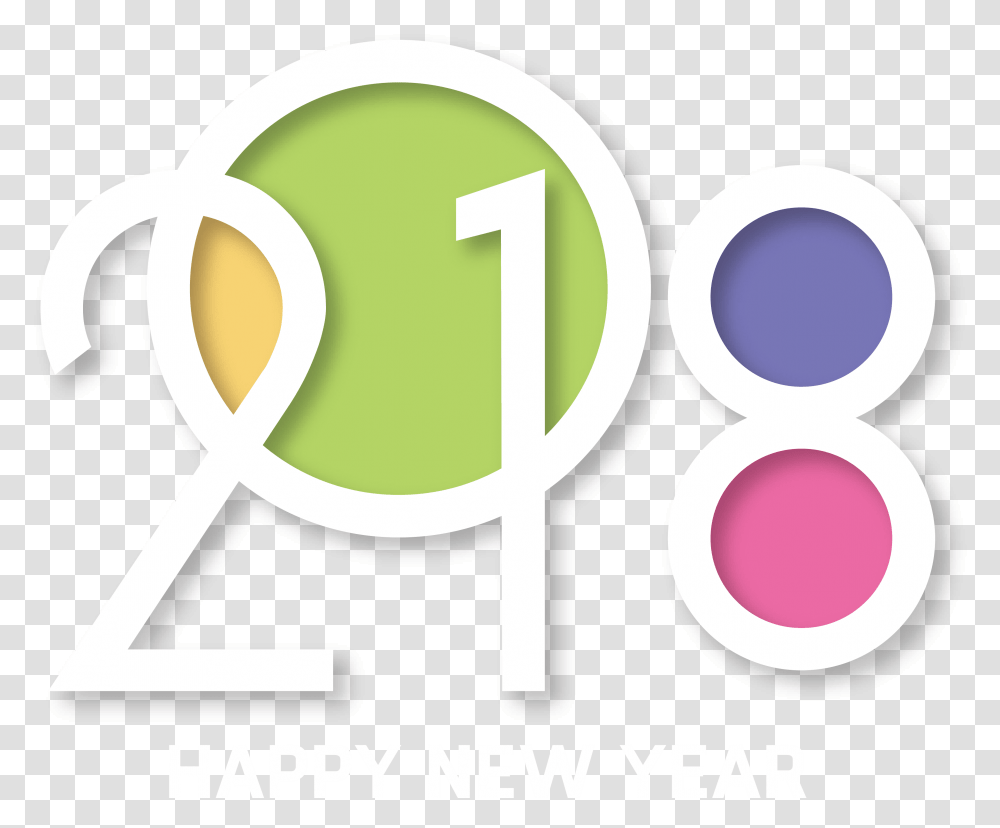 2018 Colorful Image Happy New Year 2018 Freepik, Number, Alphabet Transparent Png