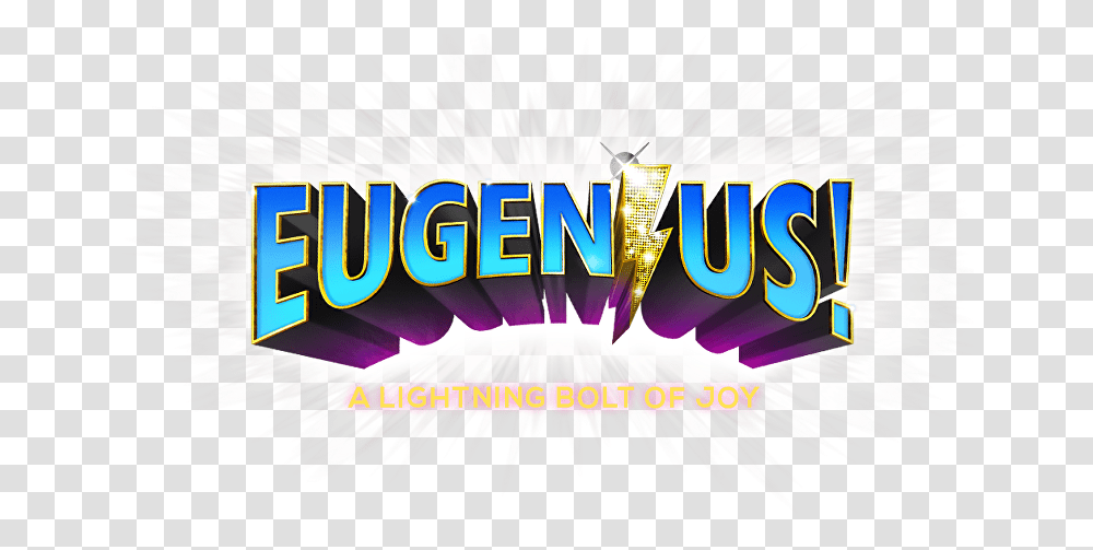 2018 Eugenius Logo Lightning Bolt Of Joy Graphic Design, Purple, Alphabet, Crowd Transparent Png