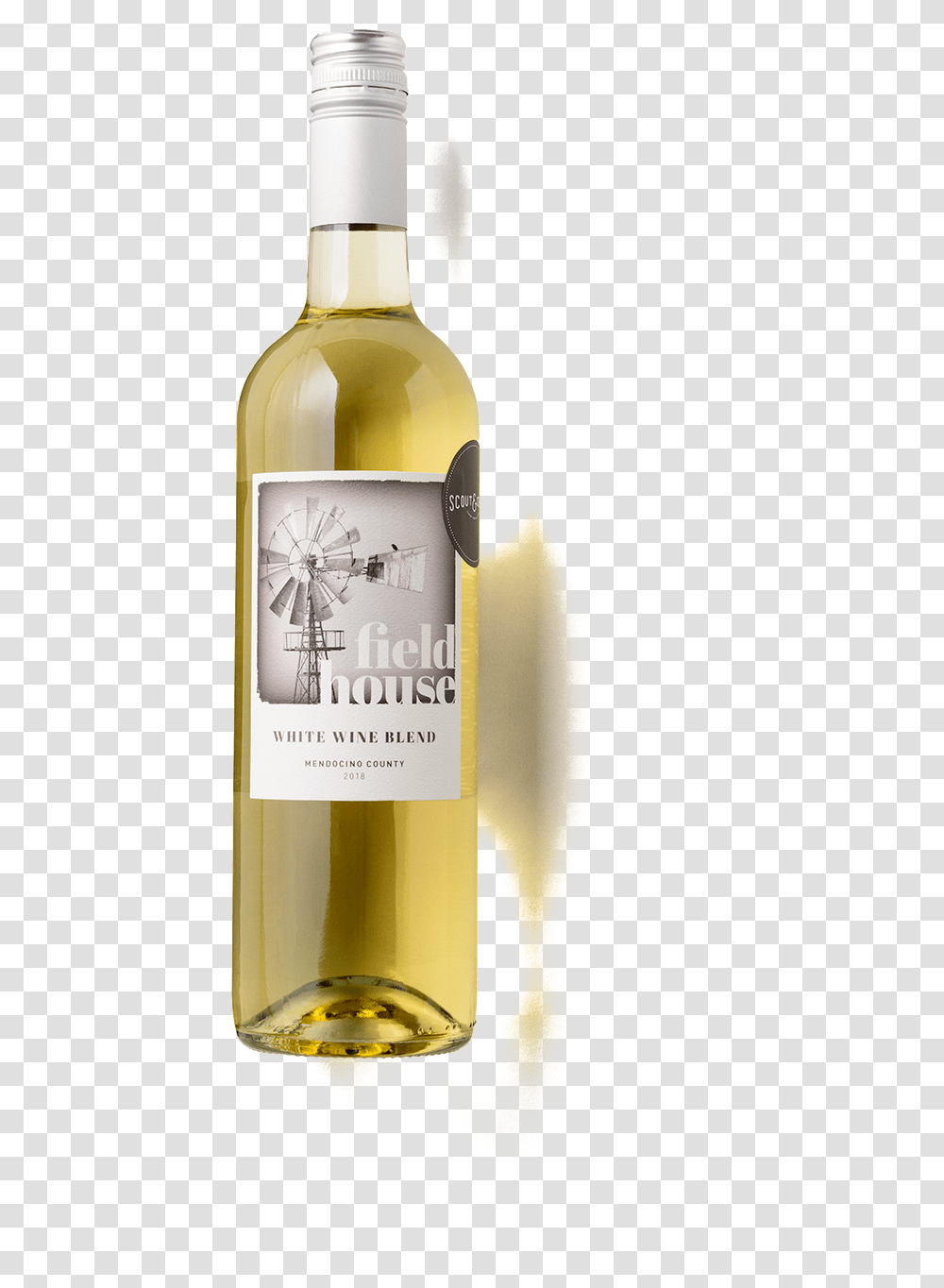 2018 Fieldhouse White Blend Wine Bottle, Lamp, Alcohol, Beverage, Drink Transparent Png