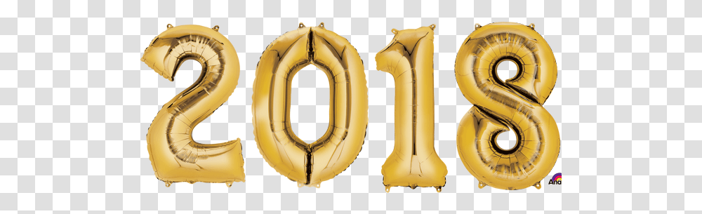 2018 Gold Balloon Bunch The Tickle Trunk Kelowna Inflatable, Number, Symbol, Text, Wristwatch Transparent Png