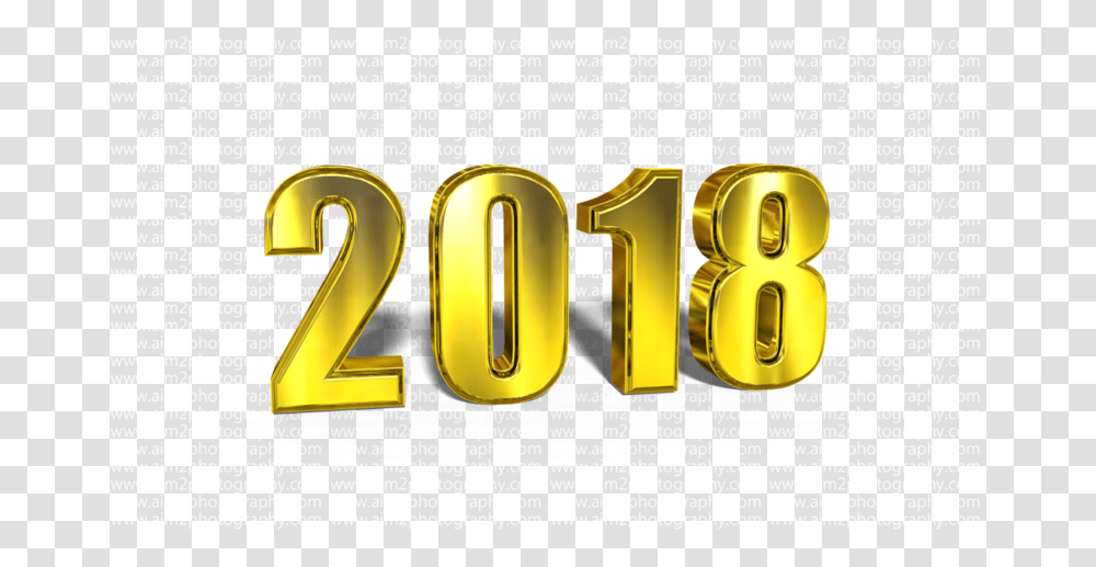 2018 Happy New Year File, Number, Word Transparent Png