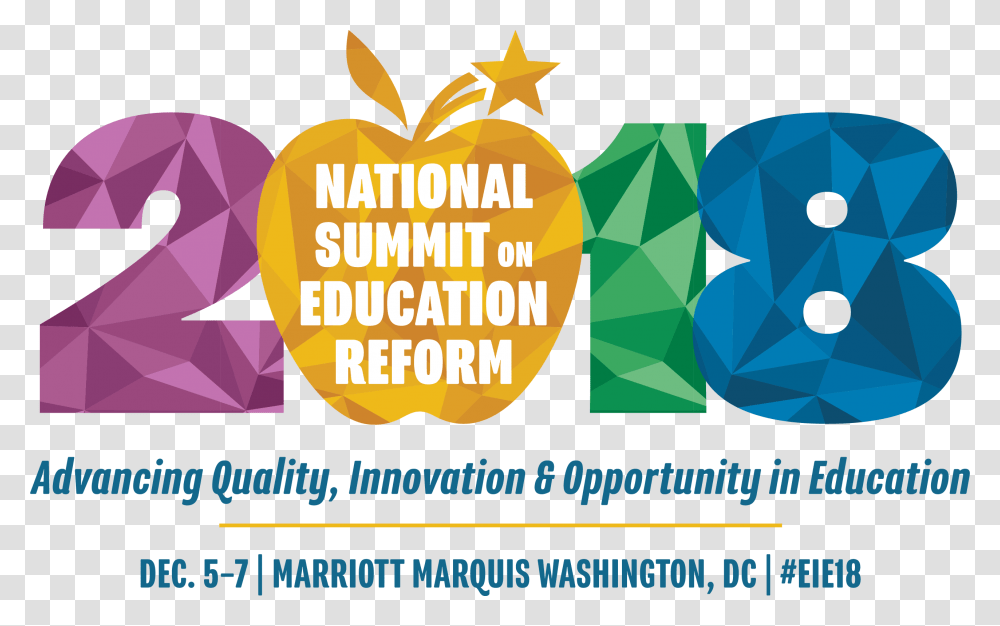 2018 National Summit On Education Reform Logo With Graphic Design, Advertisement, Poster, Paper Transparent Png