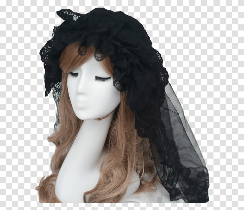 2018 New Short Wedding Veil Romantic Lace Lolita Lolita Fashion, Apparel, Hair, Doll Transparent Png