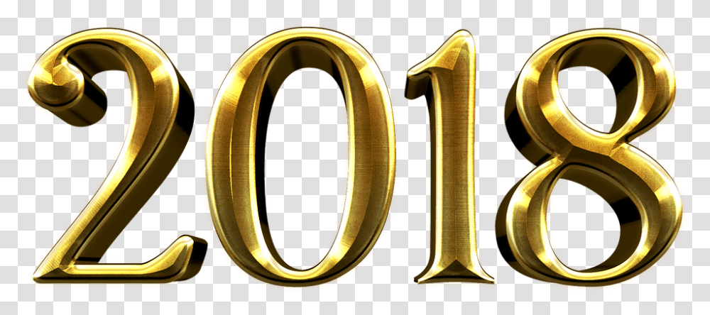 2018 Novij God 8 Image Happy New Year 2018, Number, Gold Transparent Png