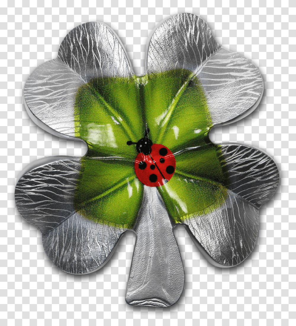 2018 Republic Of Cameroon Silver Clover Four Leaf Shape Artificial Flower, Fungus, Accessories, Accessory, Jewelry Transparent Png
