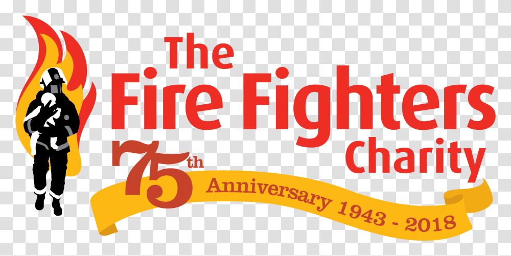 2018 Sees New Logo Launched - The Fire Fighters Charity Graphic Design, Text, Word, Alphabet, Number Transparent Png