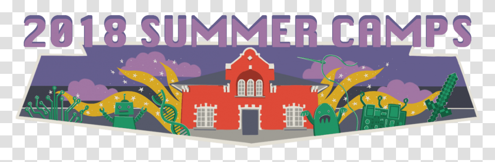 2018 Summer Camps Banner Illustration, Building, Architecture, Housing, Urban Transparent Png