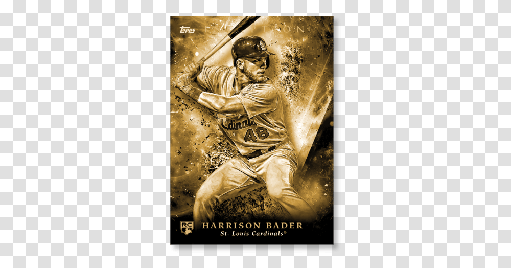 2018 Topps Inception Baseball Harrison Bader Base Poster Poster, Person, People, Helmet, Advertisement Transparent Png
