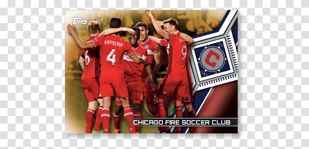 2018 Topps Mls Chicago Fire Soccer Club Gold Ed Player, Person, People, Team Sport, Crowd Transparent Png
