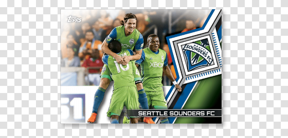 2018 Topps Mls Seattle Sounders Fc Base Poster Seattle Sounders Fc, Person, People, Sport Transparent Png