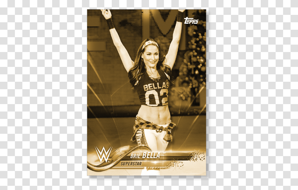 2018 Topps Wwe Brie Bella Base Poster Gold Ed Magento, Person, Leisure Activities, People Transparent Png