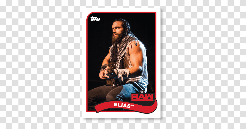 2018 Topps Wwe Heritage Elias Base Poster Topps, Guitar, Leisure Activities, Musical Instrument, Person Transparent Png