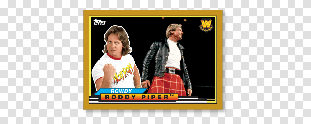 2018 Topps Wwe Heritage Rowdy Roddy Piper Big Legends Tartan, Person, Skirt, Jacket Transparent Png