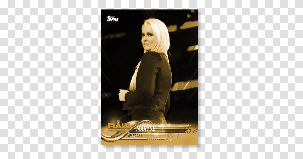 2018 Topps Wwe Maryse Base Poster Gold Ed Poster, Person, Lighting, Female Transparent Png