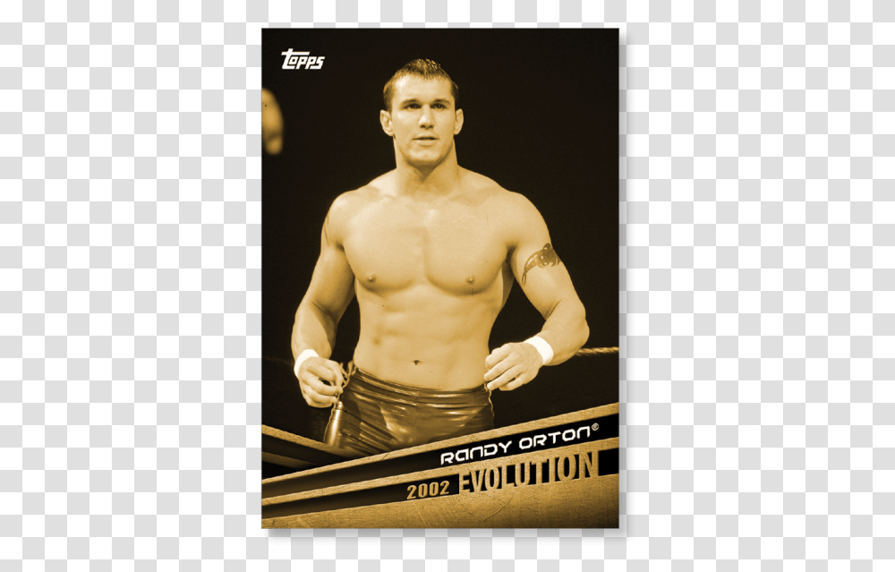 2018 Topps Wwe Randy Orton Evolution Poster Gold Ed Wwe Evolution 2002 And 2018, Person, Sport, Man, Advertisement Transparent Png