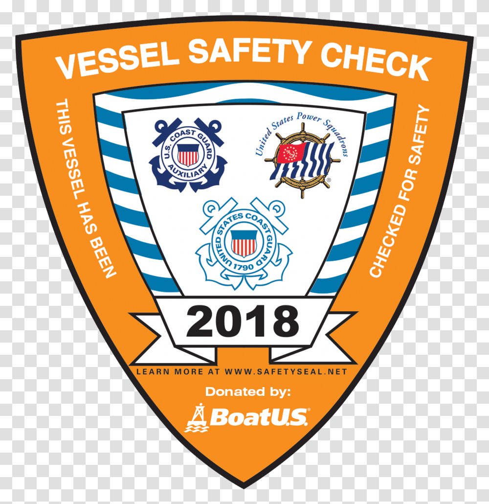 2018 Vessel Safety Check Decal Vessel Safety Check 2018, Logo, Trademark, Badge Transparent Png