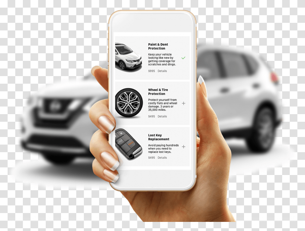 2018 White Nissan Rogue, Person, Mobile Phone, Electronics Transparent Png