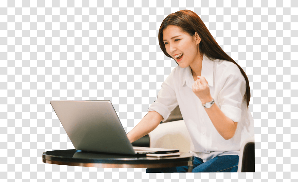 2019 02 Bss001 Gen Z Working Asian, Person, Laptop, Pc, Computer Transparent Png